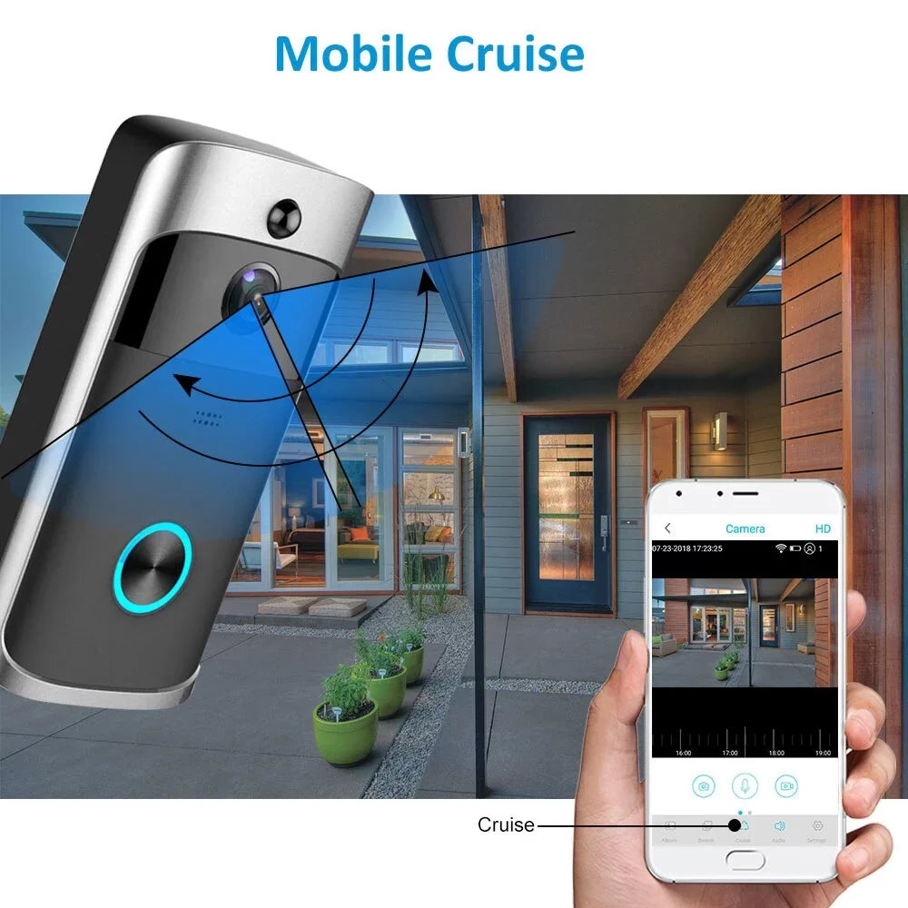 Detection Wireless Motion Visual Video Security Doorbell Intercom Vision Camera WiFi Camera Bell Night Smart Home Doorbell Door