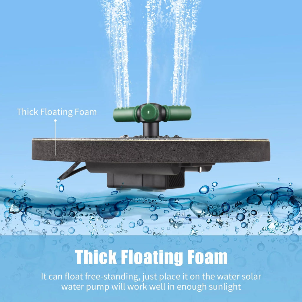 Light Fountain with Small for Solar Yabuy Pump Rotatable Colorful Battery, 4W Pond LED Nozzle Water