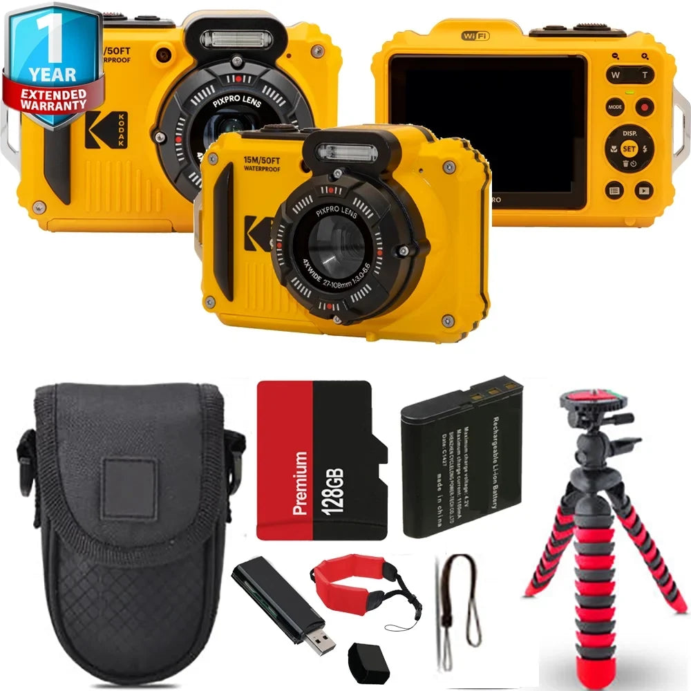 1 Camera Warranty Digital WPZ2 Tripod Kodak + Foam Yr + Floating +Spider Strap PIXPRO Case+