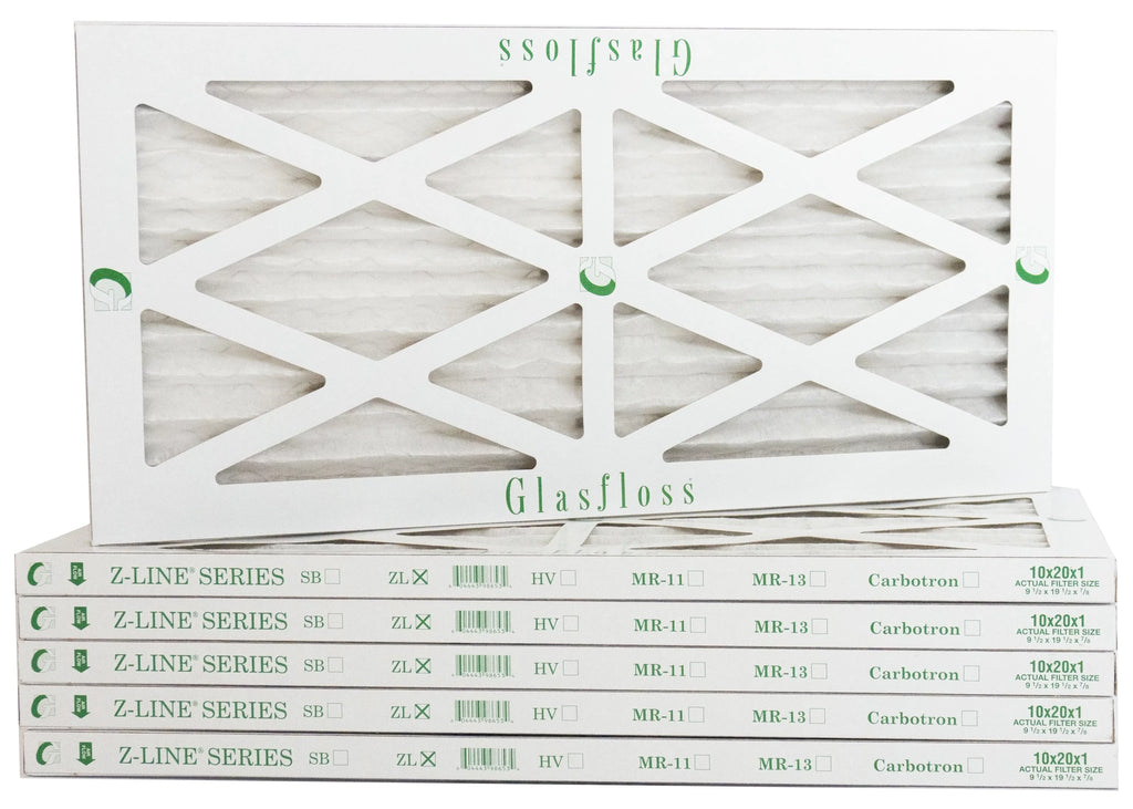 10 -Qty:6 MERV (Actual - USA Air 10x20x1 9.5 - Size: Glasfloss inch) Filter - Furnace in x 19.5x7/8 Made