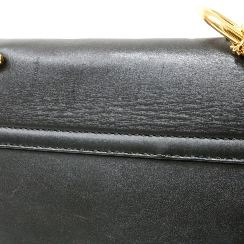 Chloé Beige,Black Leather Shoulder Pre-Owned (Fair) Bag