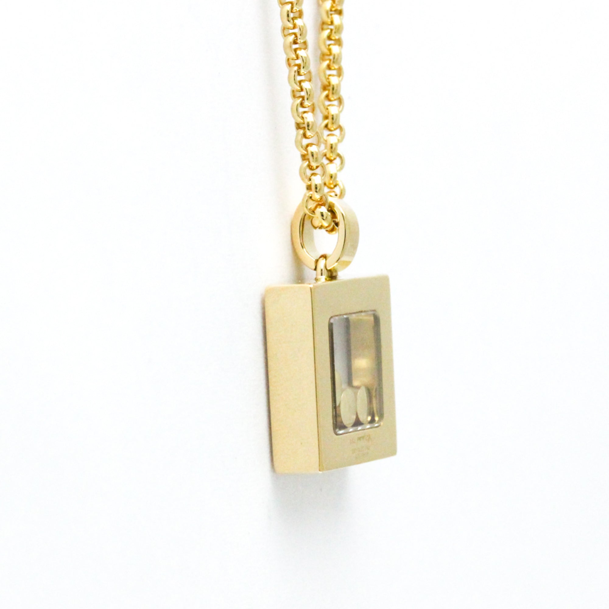 Men,Women Pendant Necklace (Good) Happy (Gold) Fashion (18K) Diamonds Chopard Necklace Pre-Owned Yellow Diamond Square 79/3210 Gold