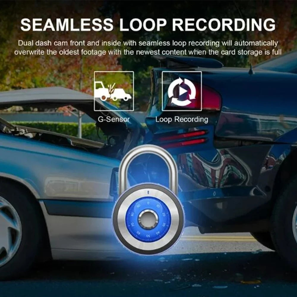 Video Cameras HD in Motion ALLTIMES Cable Cam Car Loop Screen, Detection, Recorder, Recording, Car and IPS Dash Front Charger with 2" 1 G-Sensor, 1080HD Interior Display 3 Rear