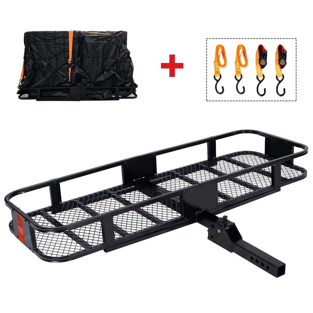 500 Rack Capacity 60"x20"x6" Cargo SUV, Truck, Rear for Luggage Carrier Mount lbs, Basket Folding Hitch Car,