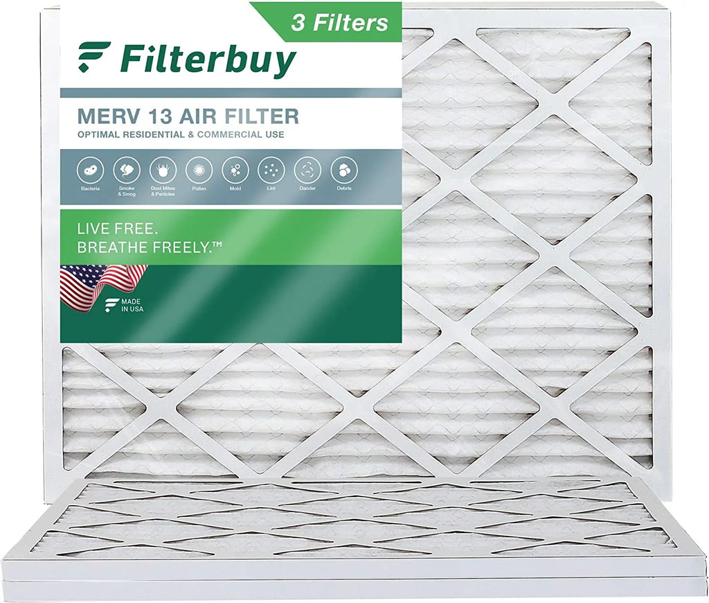 13 Filters Filterbuy MERV (3-Pack) 18x20x1 Pleated AC HVAC Air Furnace