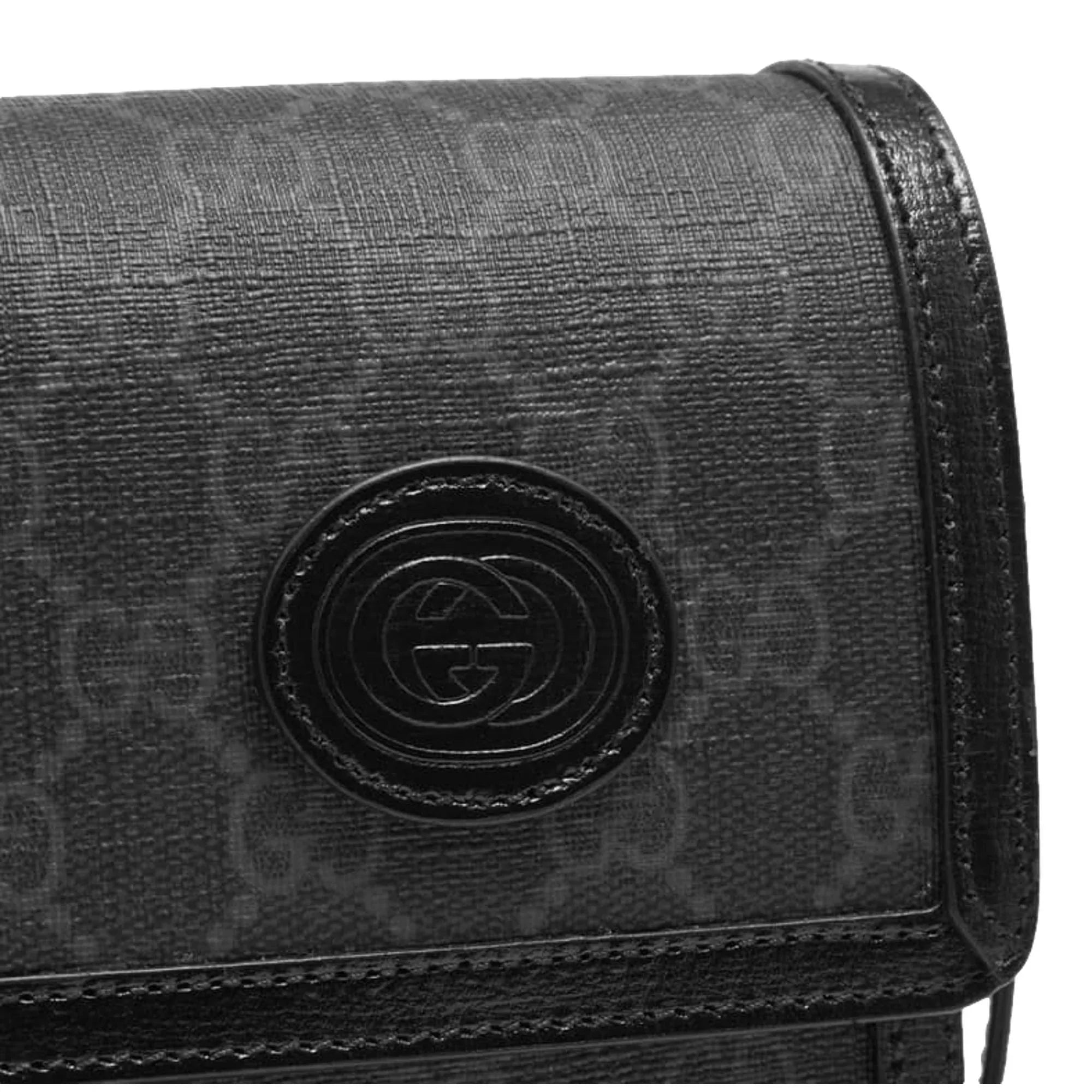 Black Retro Minibag Gucci GG Printed Crossbody Canvas