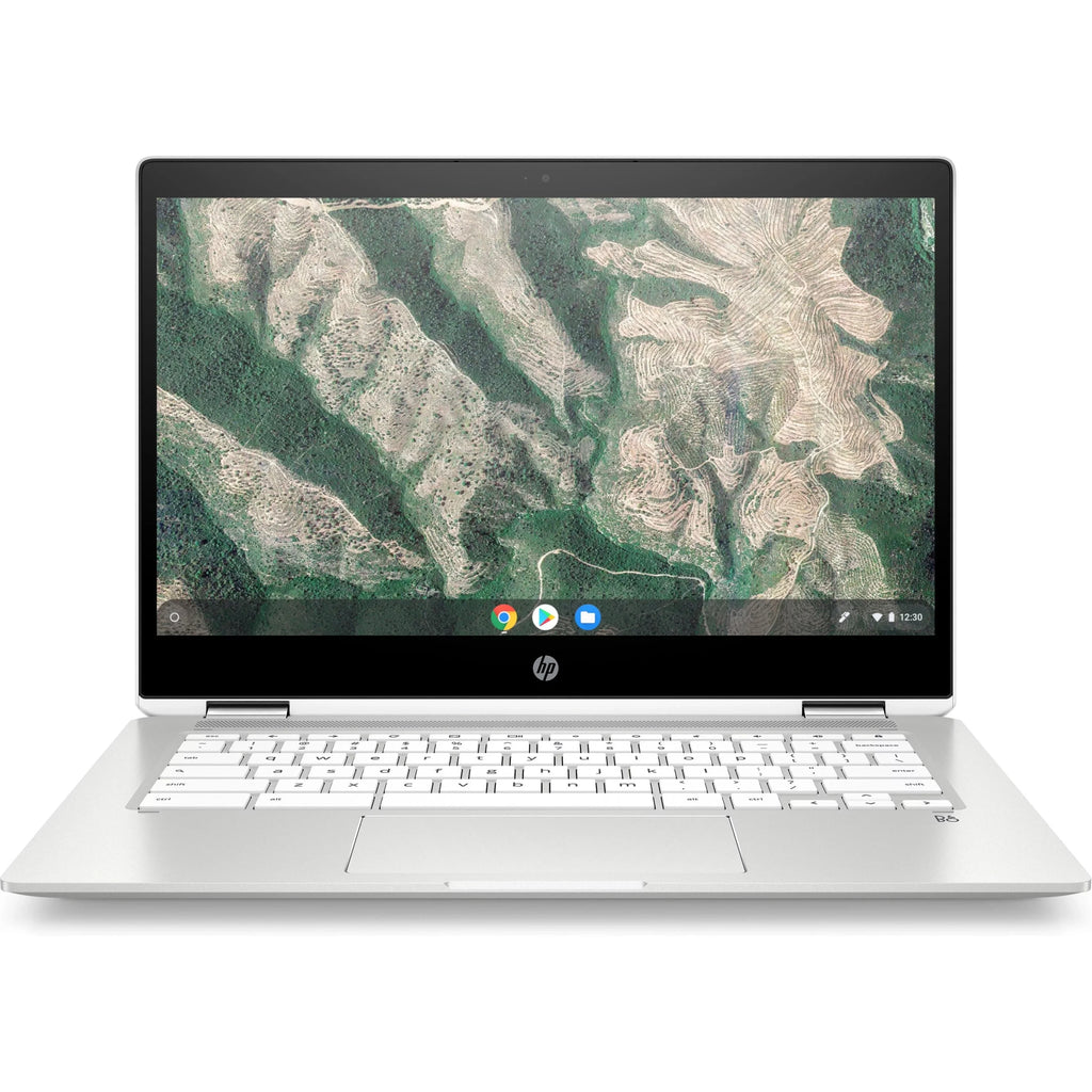 HP 14b-ca0645cl 64GB Touch x360 14" (Used) White 4GB X21.1GHz,Ceramic Chromebook
