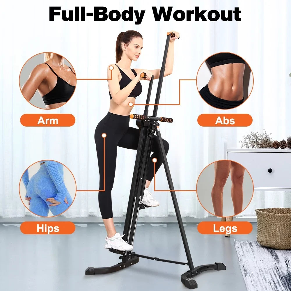 Climber Gym Relife with Adjustable 5 Vertical Machine for Display Home LCD Exercise Levels Sports