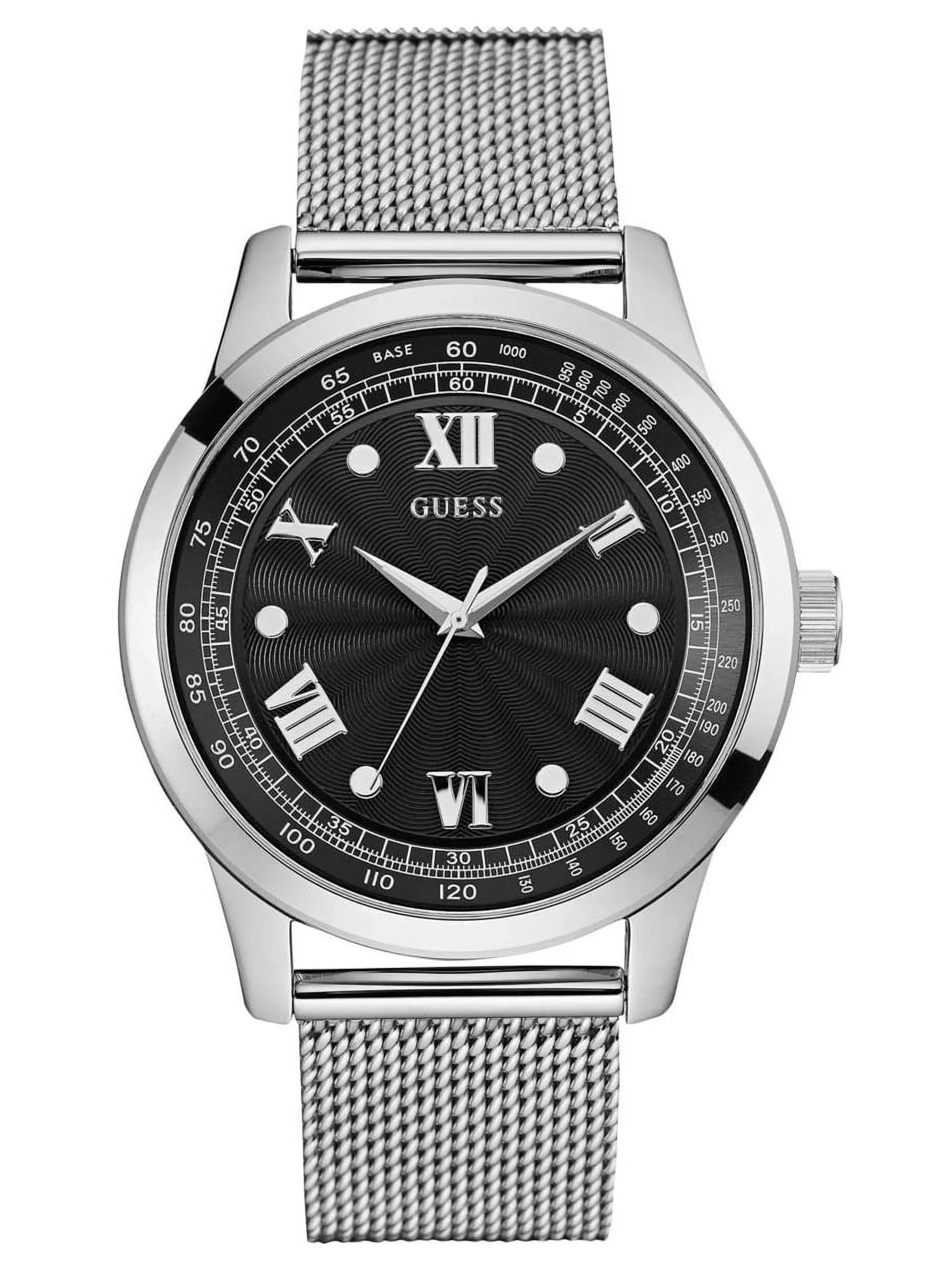 Watch Sport Men's Bracelet Mesh U0683G1 Black Stainless Dial Steel