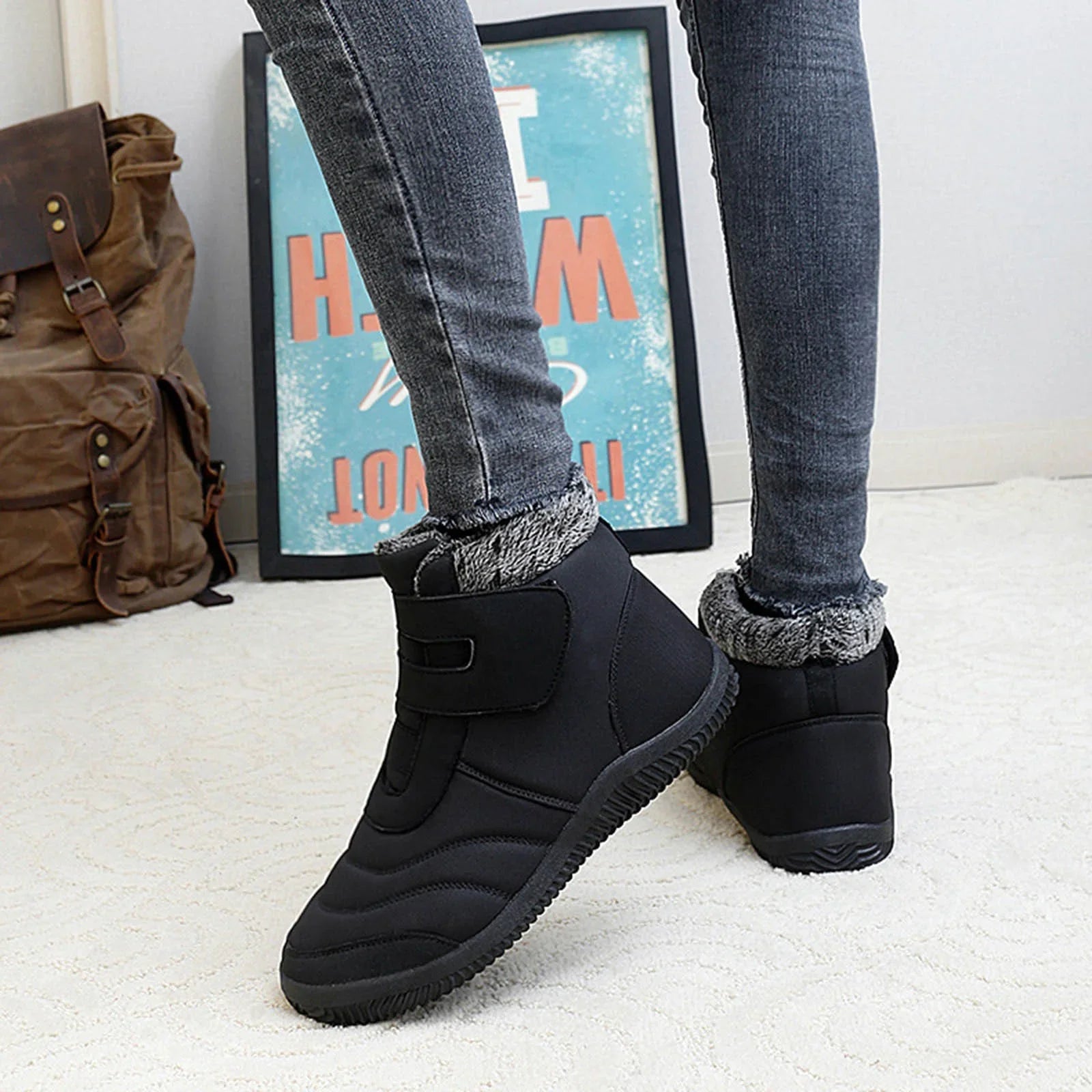 Fashion 12 Boots Size Outdoor Women Water Proof Cotton Boots Winter for Plus Casual Boots Women's Size 12 Wide Top Women's Thickened Women Warm Snow Boots Snow Snow Snow High Winter Cotton Boots Width