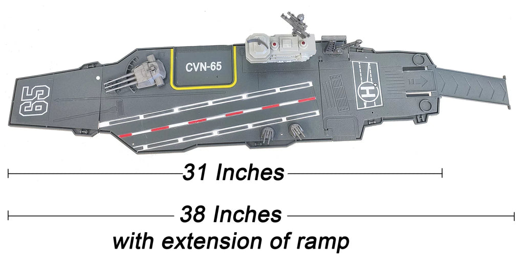 and Military with Carrier Aircraft Sound 31 Inch Effects Vehicles Toy 6 Drones