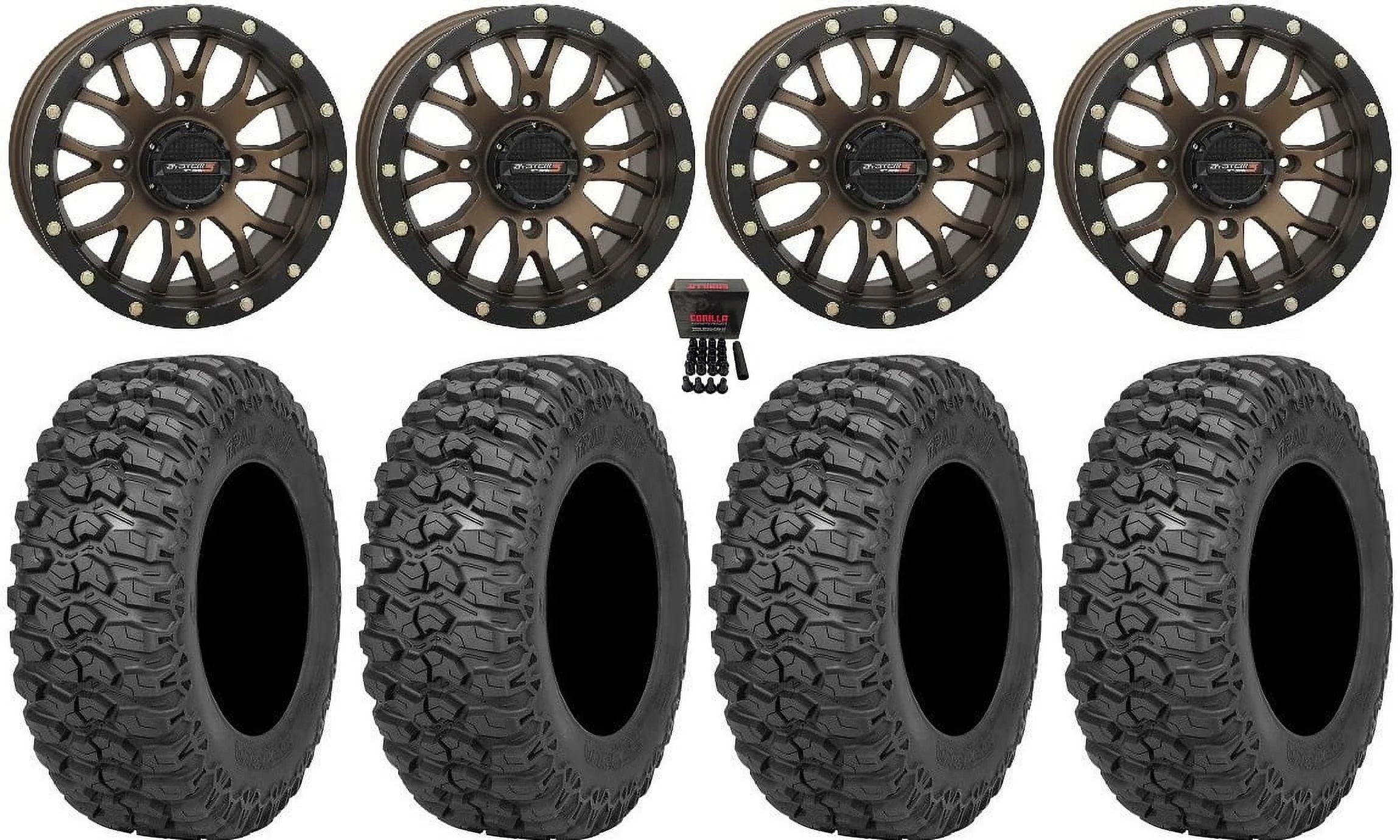 Trail System Renegade Commander 30" Wheels 14" 3 Can-Am Saw 2.0 ST-3 Maverick Bronze Outlander Tires Defender