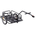 Bike Post Trailer to up Aosom Black Folding Seat Cargo Cart Hitch- Lbs. 88 with