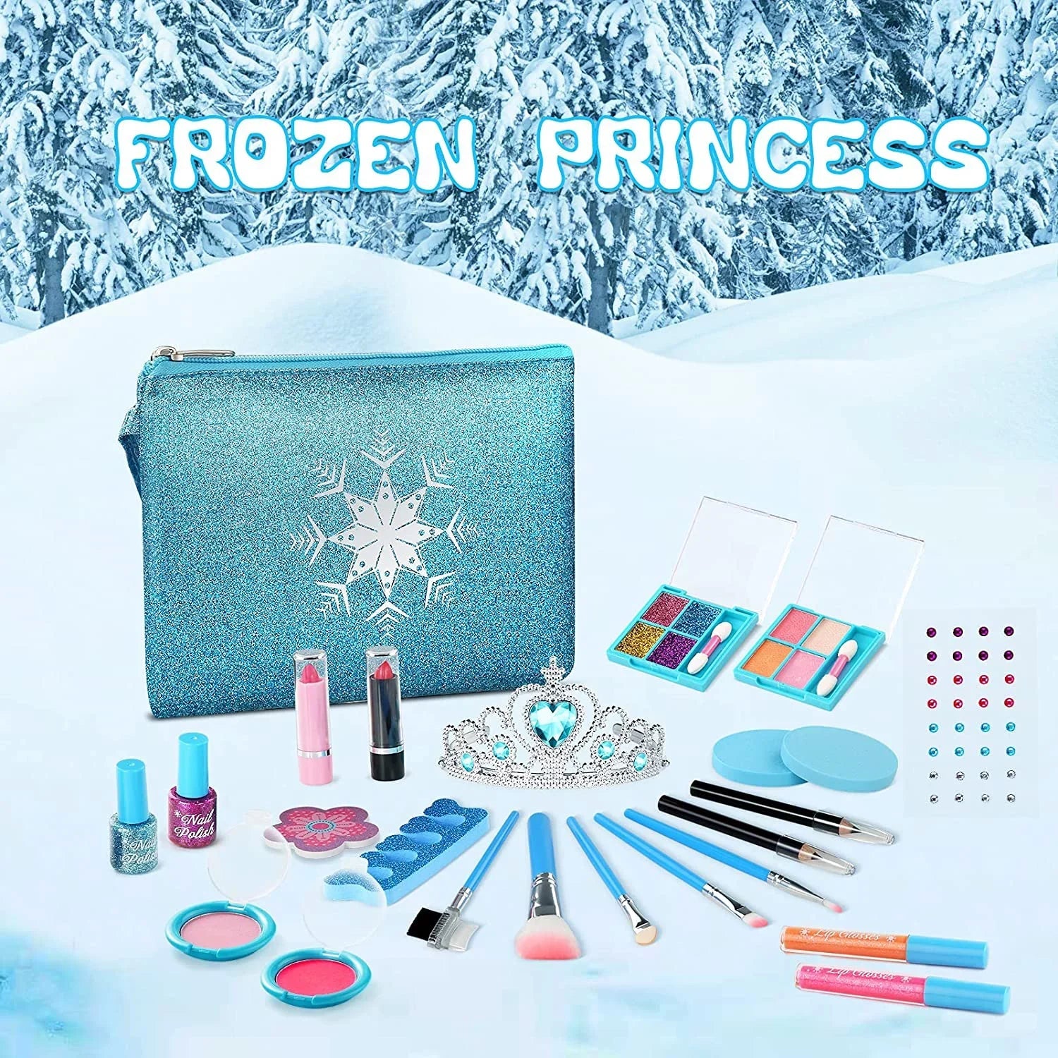 Makeup Kids 4 Cosmetic Old Makeup with Girls, 12 8 Girl Kit Makeup Children 11 Girls Play Case 9 Princess Real Washable for Kids, for 10 Kit 5 Makeup for Set 3 Girl, Birthday 7 for Toys Years 6