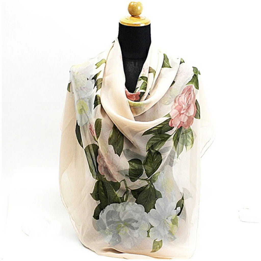 Chanel Silk Pre-Owned Muffler | Stole Large Chiffon Scarf Ladies Size Pink (Good) CHANEL
