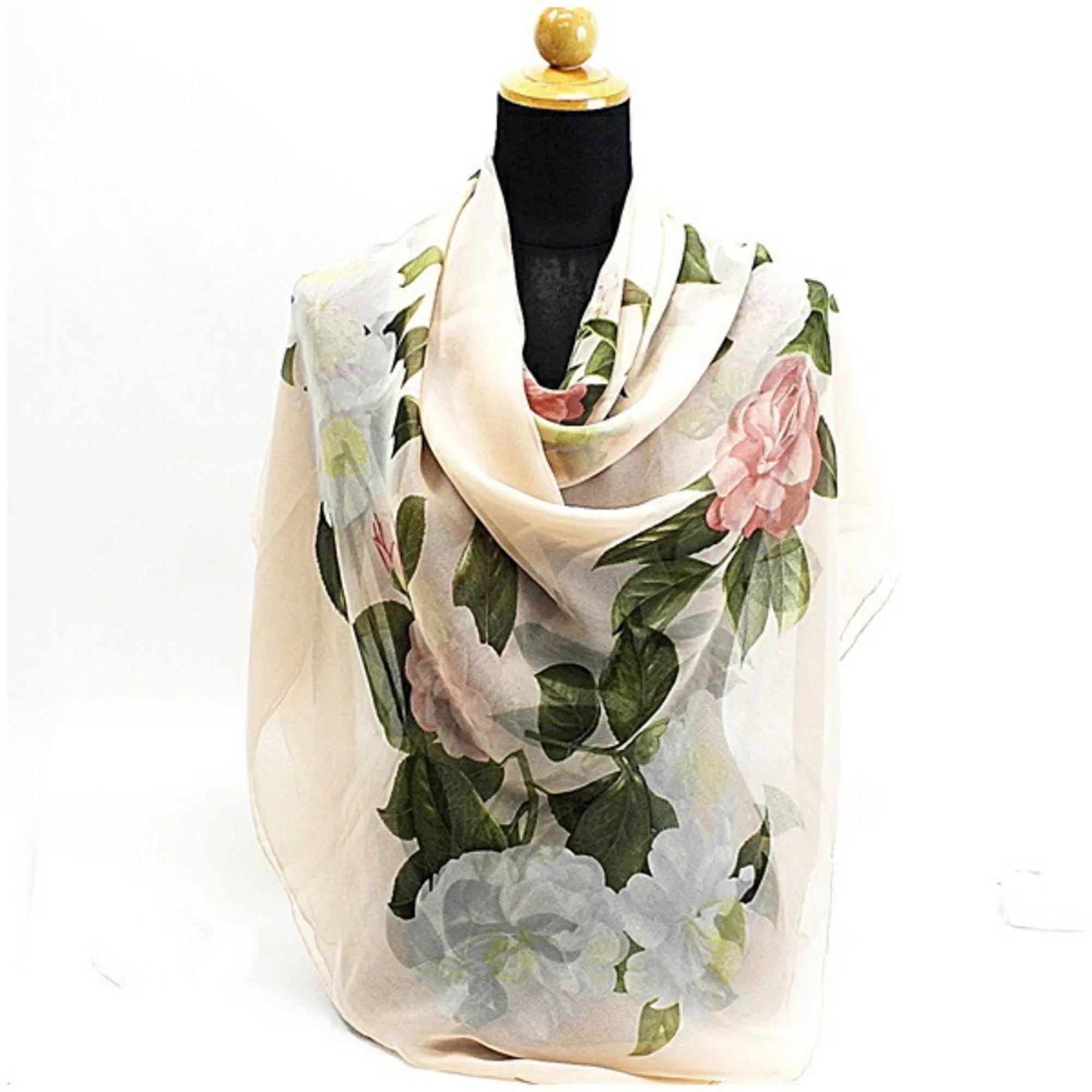 Chanel Silk Pre-Owned Muffler | Stole Large Chiffon Scarf Ladies Size Pink (Good) CHANEL