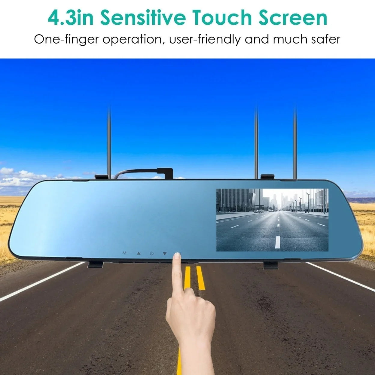 DVR 4.3in with in Picture Camcorder Car Camera Cam 140 Recording Motion Dash Camera Detection Loop Angle Recorder 1080P