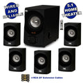 4 FM System and Theater Acoustic Home Speaker 5.1 AA5171 with Audio Bluetooth Extension Cables