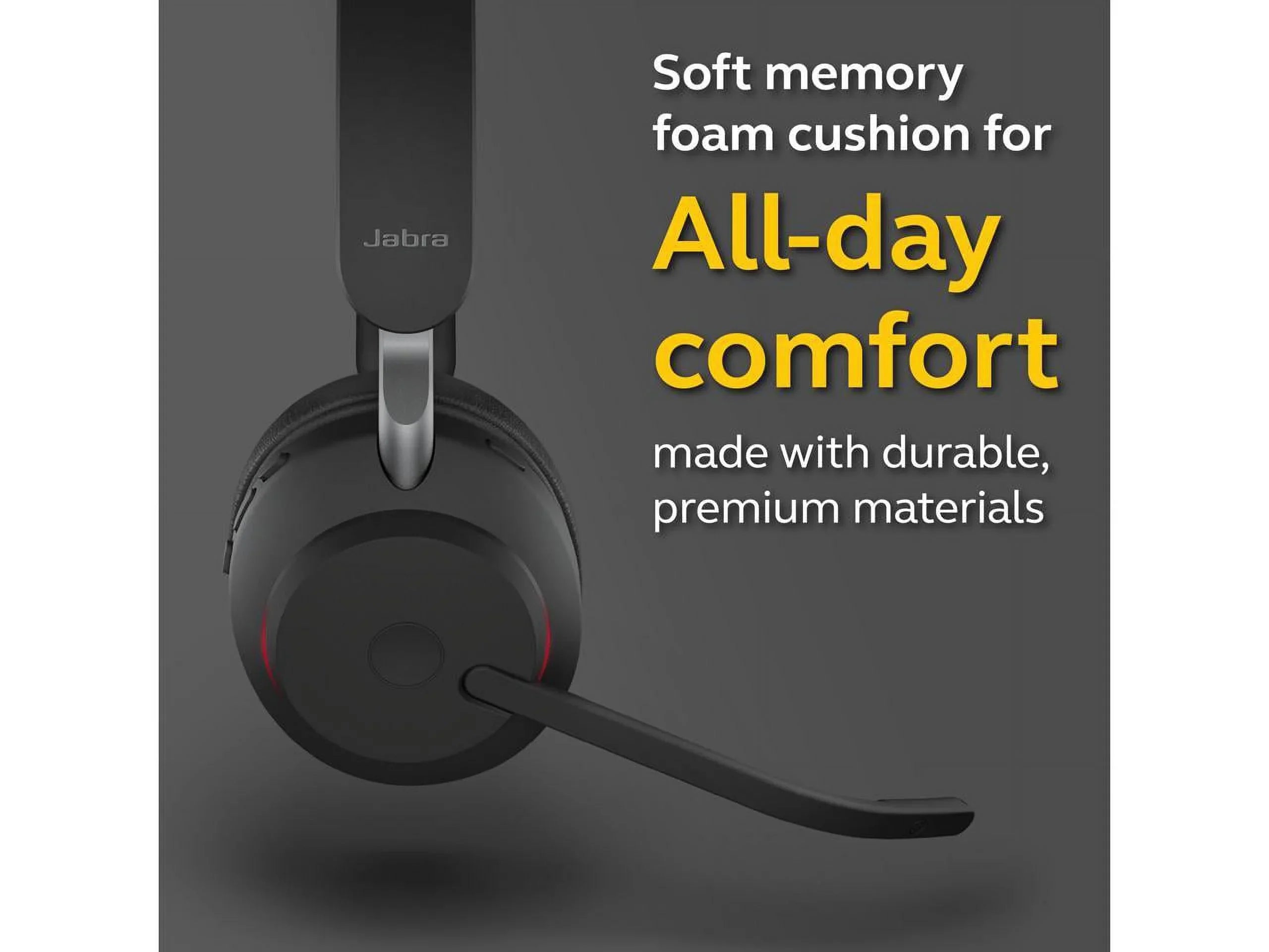 Headphones with Charging USB-C Jabra Music Headset MS 65 Stand Wireless Evolve2 Mono Black - /