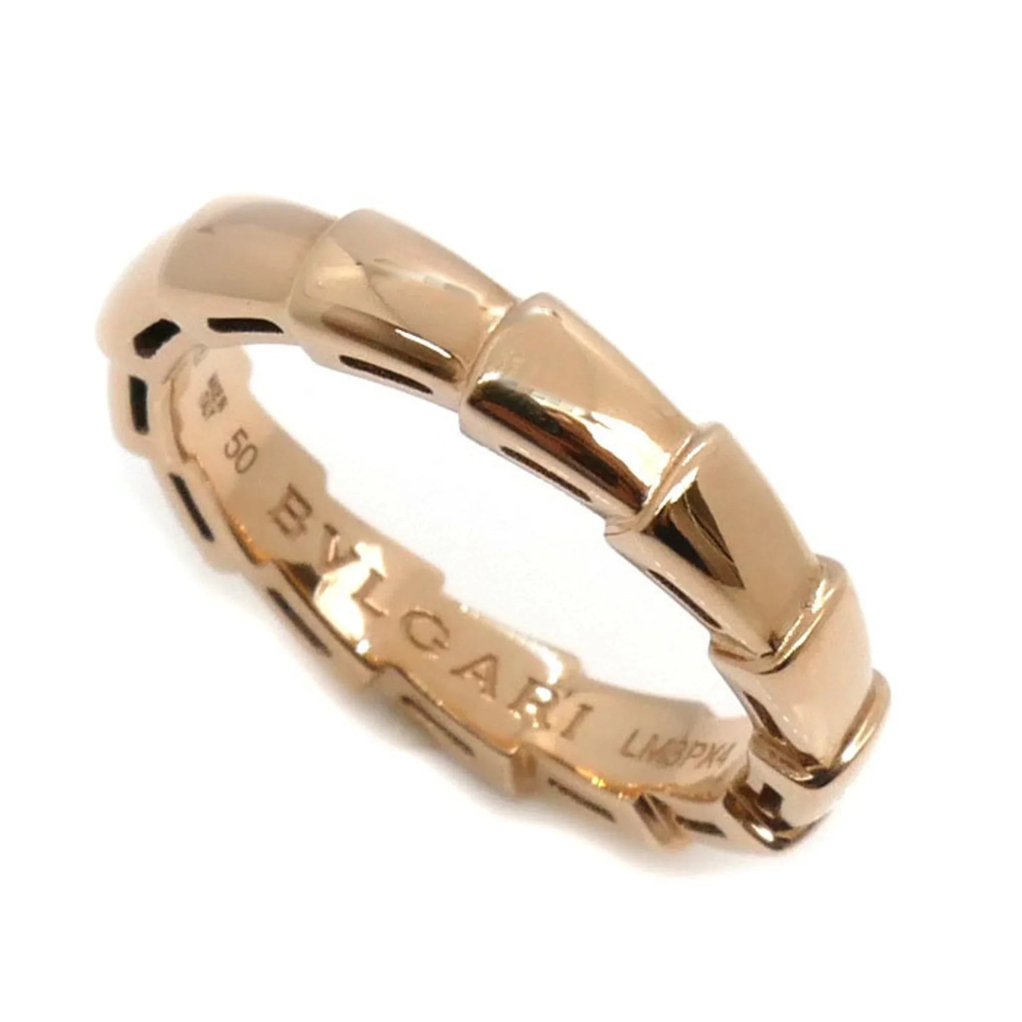 50 349649 Viper Gold K18PG Women's Pink 4.3g (Good) BVLGARI Pre-Owned Serpenti Ring Bvlgari