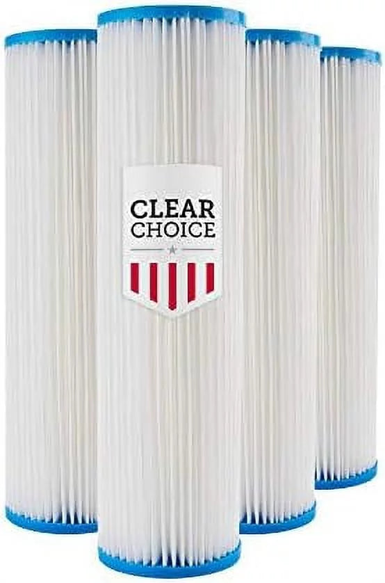Water Inch X Cartridge Micron 2." Clear 4-Pk Choice SPC-25-1020, 10 20 Filter Water Replacement Filter System X Sediment RO 10