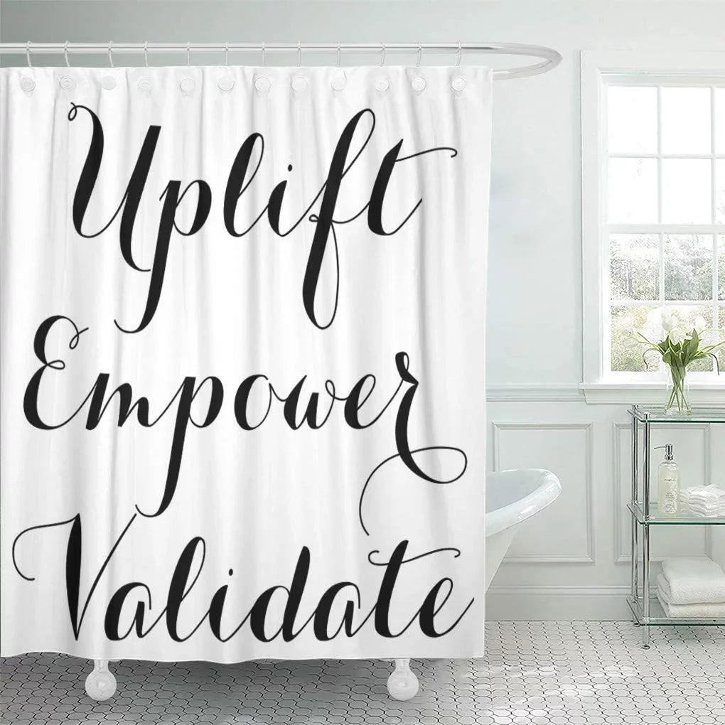 Uplift Decor Younique CYNLON Presenter Purse Shower Catalog Makeup Marketing Bathroom Curtain Bath inch Mascara Empower 66x72