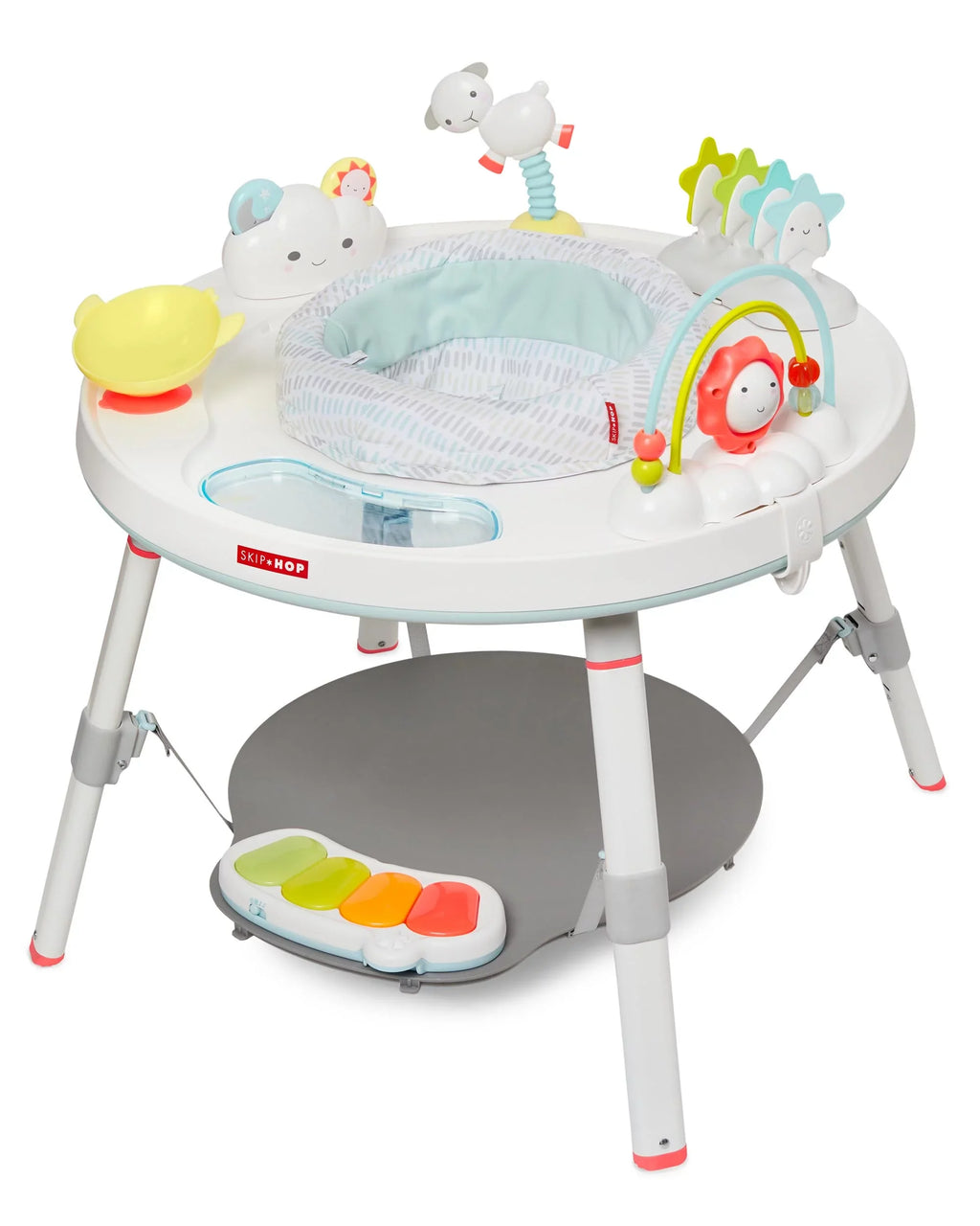Baby Lining Skip 4mo+, with Play Grow-with-Me Hop Cloud Activity Interactive Center Silver Center: 3-Stage Functionality,