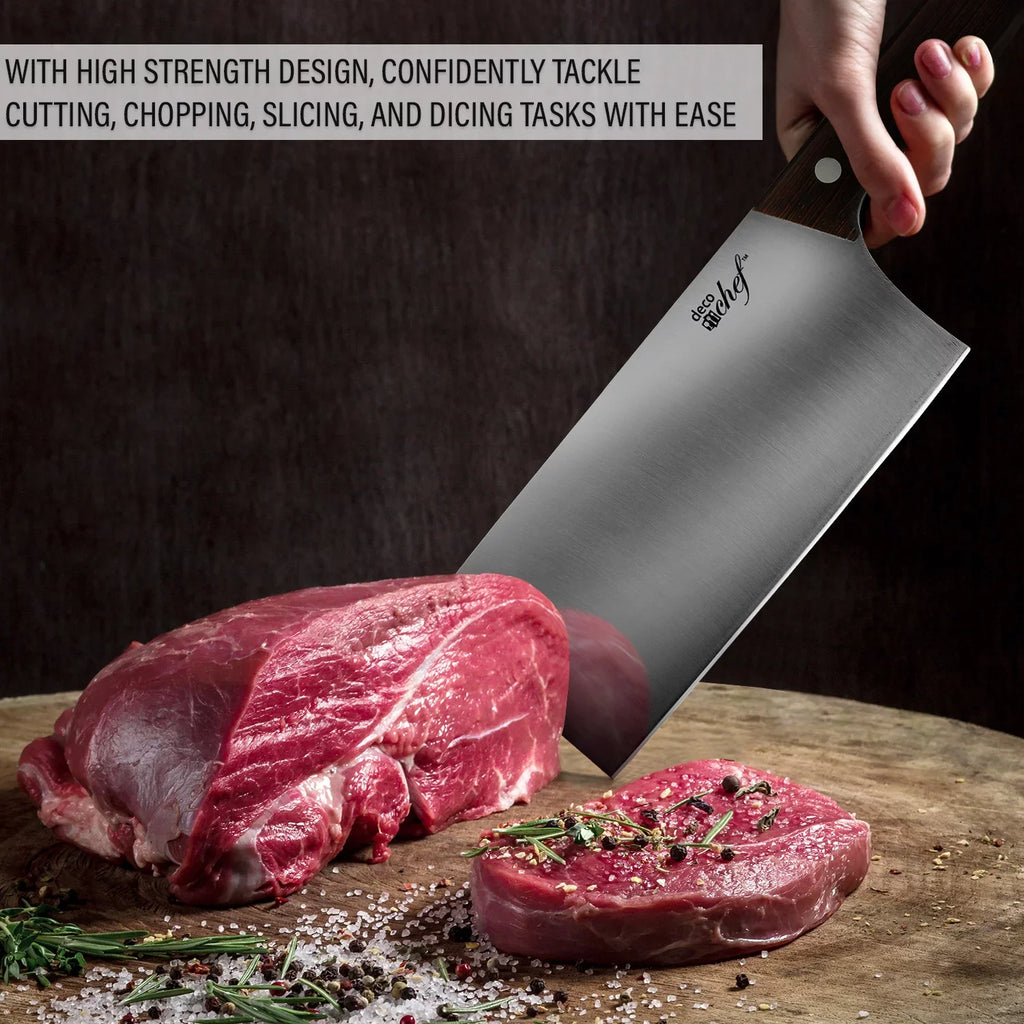 Handles Piece Chef Knife Shears Kitchen Deco Kitchen Wood More Chef Cleaver Set 16 and Knife