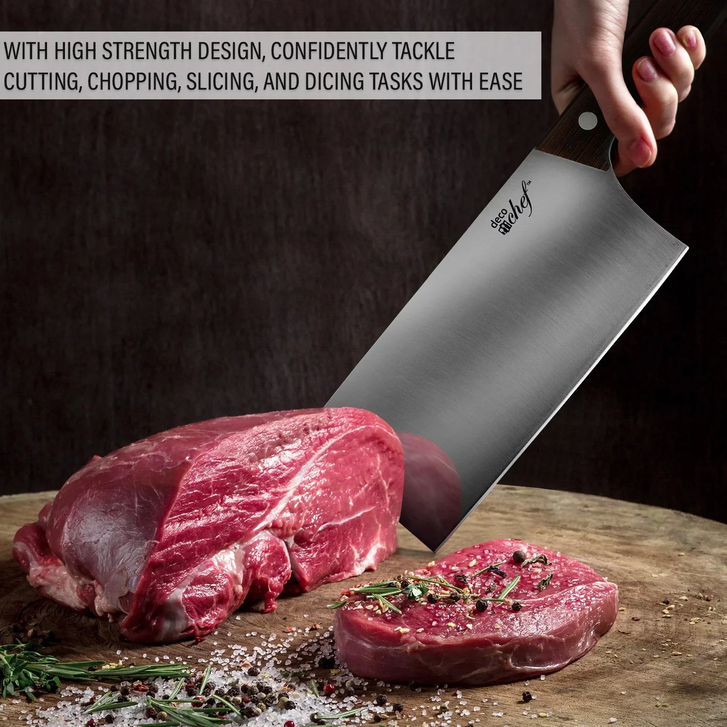 Handles Piece Chef Knife Shears Kitchen Deco Kitchen Wood More Chef Cleaver Set 16 and Knife