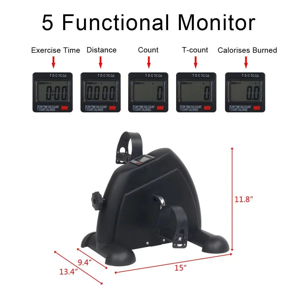 Exerciser, GoDecor Bike Pedal Black Home Under Bicycle, ExerciseTherapy Desk