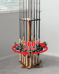 Rod Rods Fishing Men Rotating Garage Fishing Pole Holders Gifts Degree Holds up Wood Ghosthorn 16 for , for to 360