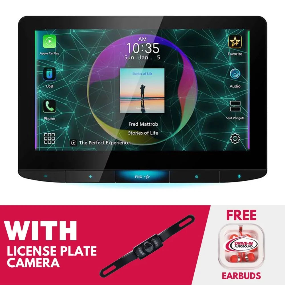 KW-Z1000W Plate License Digital with New 10.1 JVC Receiver Inch Multimedia Camera
