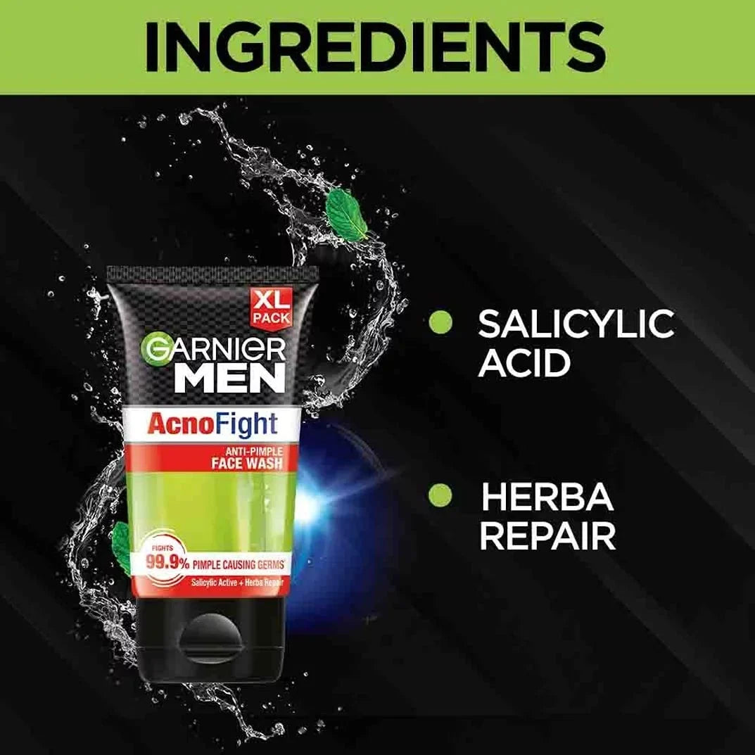 & of Balances Garnier Anti-Pimple Wash, 2) (Pack Repairs 150g Face Skin Men,