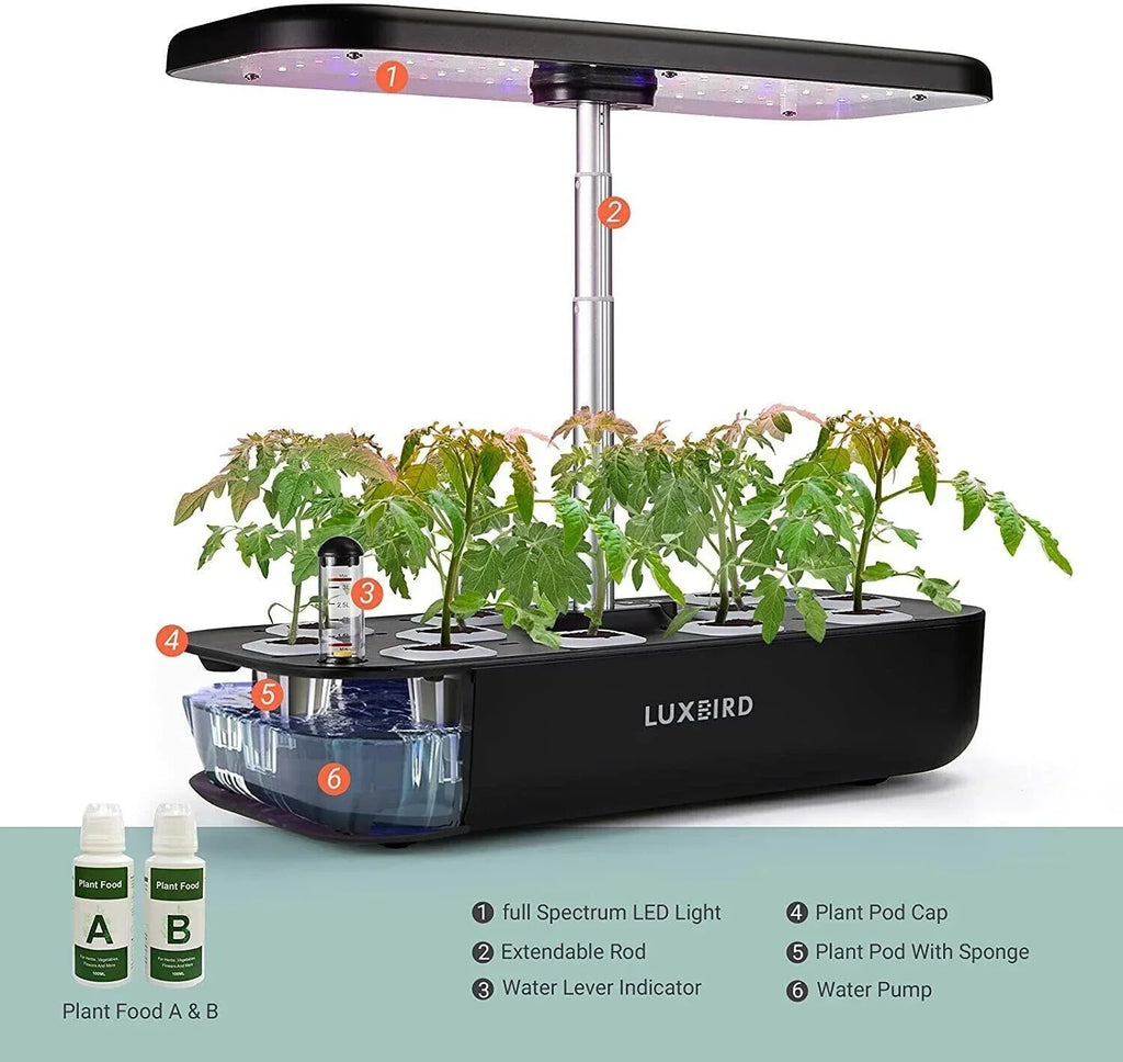 System Hydroponics Kit Germination Grow Indoor Time Garden Growing Light 36W LED