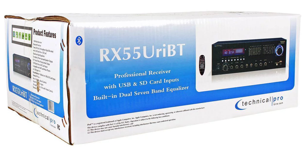 Theater Technical Pro Bluetooth RX55URIBT Ceiling Receiver+(2) 8" Home Speakers