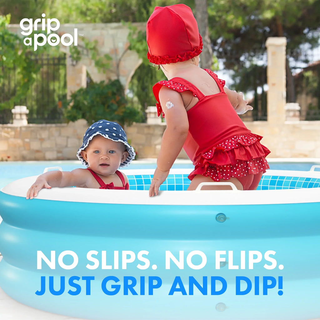 Kiddie Kids Kid Grip Swimming 8+ Round Ages Padded Inflatable Large and Blow Adults 5 Up Drain Perfect Pool with Round for 4 with 60"x22" 6 7 Floor and Handle Pool - Bars