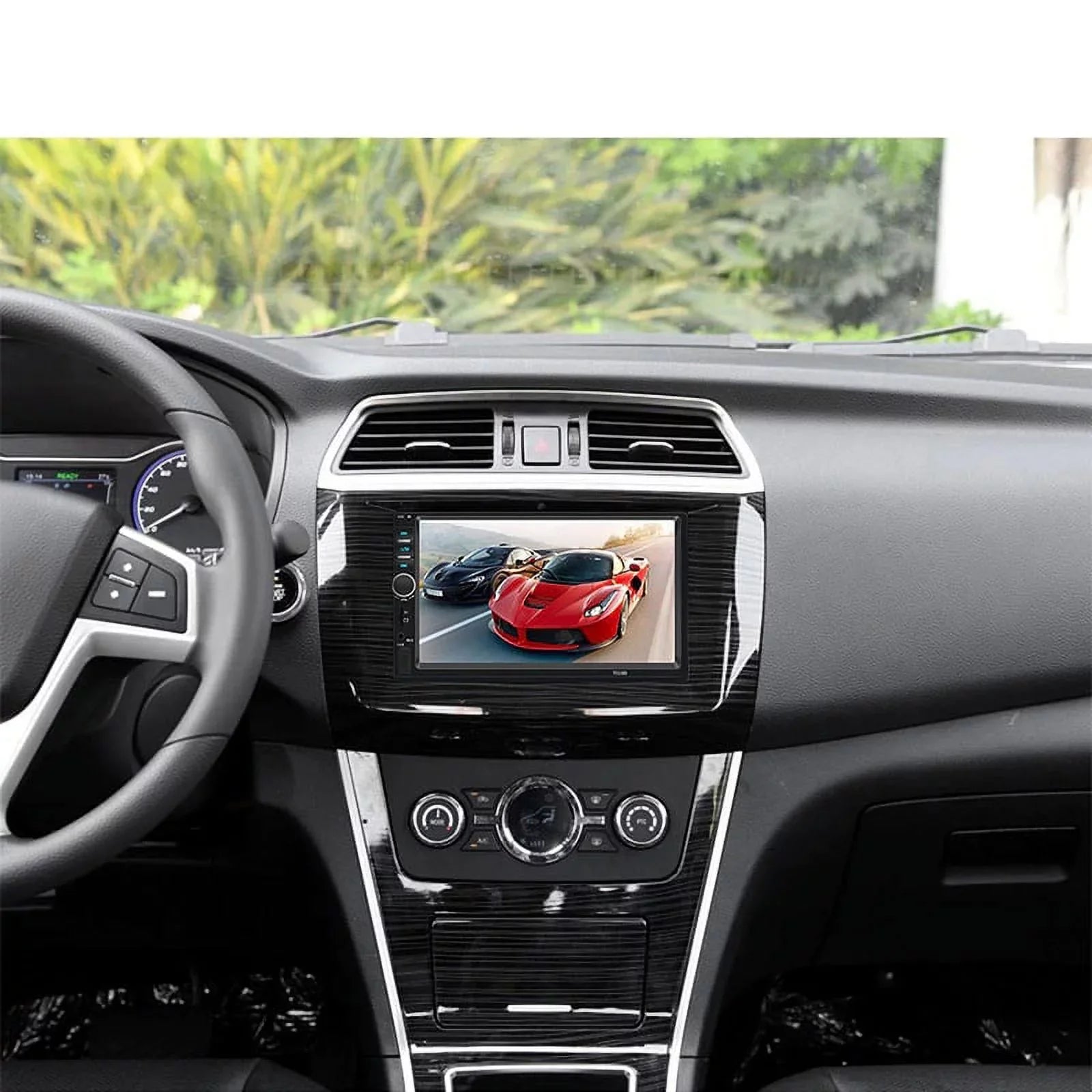 Bluetooth Stereo Car Link with Double Polarlander Audio AUX Touch 4LED Din USB with HD Backup Screen MP5/4/3 Function Car Car Multimedia Player 7-inch SD Camera Mirror Radio FM