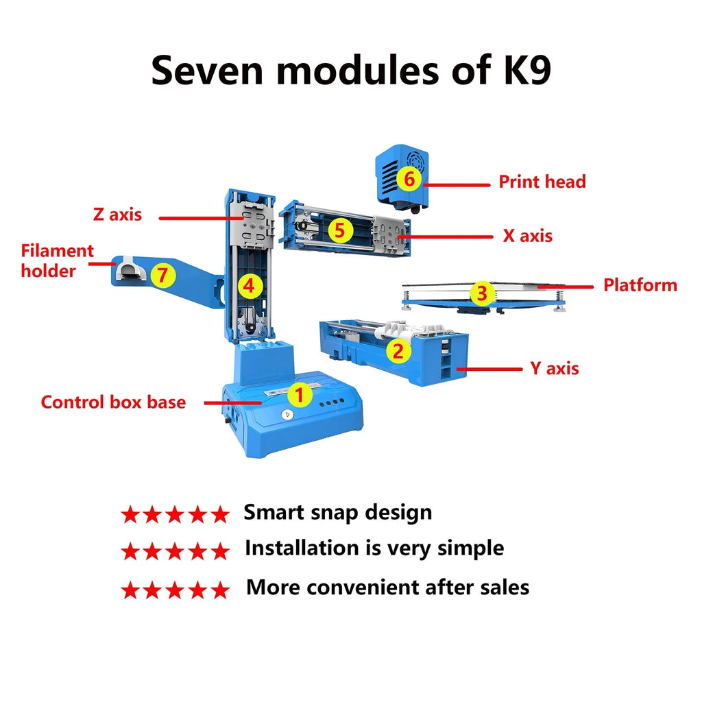 Print Kids Qisuo 100x100x100mm Tf Printer 100x100x100mm Pla With Removable One-key Size Size Printer,One-key Print Sample Removable EasyThreed Removable Printer 3d Tf Laoshe One-key 3D Size With