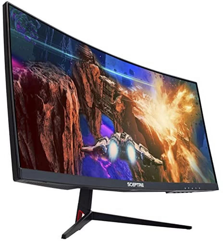 Ultra 2560x1080 30-inch 200Hz 21:9 Ultra Gaming DisplayPort Speakers, Monitor (C305B-200UN1) Build-in Black Sceptre up Curved Metal Wide HDMI Slim to