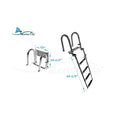 4 Step Marine Steel Transom Ladder Stainless City Telescoping