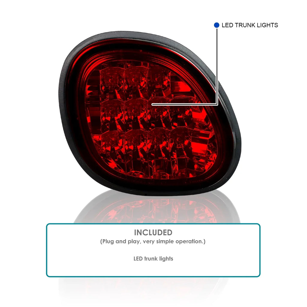 Red 1998-2005 Tail Tuning Left Lights Assembly Lexus LED Lens Compatible + Clear GS300/GS400/GS430 Right with Spec-D Pair