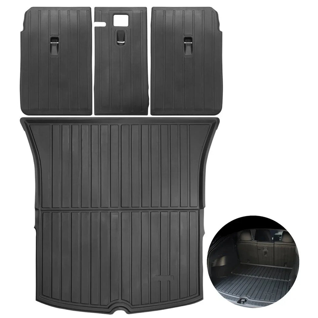 with Trunk Floor Trunk Y, Non-slip Waterproof Seat Tesla Mat, 2021 Liner Compatible Mats, Mats Back Model Floor Car and 3 2022 Weather 2020 Trunk Car Rear All
