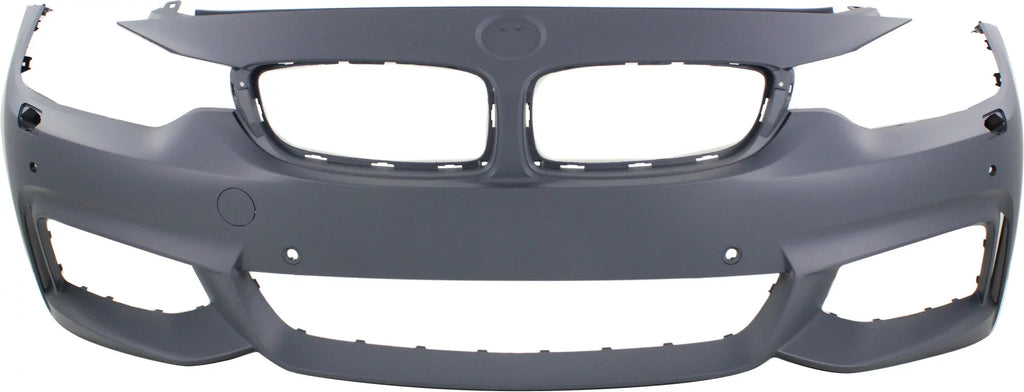 BMW Primed 4-SERIES HLW For M with Sport BUMPER Sensor COVER with Holes/Cam Front 2014-2018 Compatible Line Conv/Coupe/HB PDC