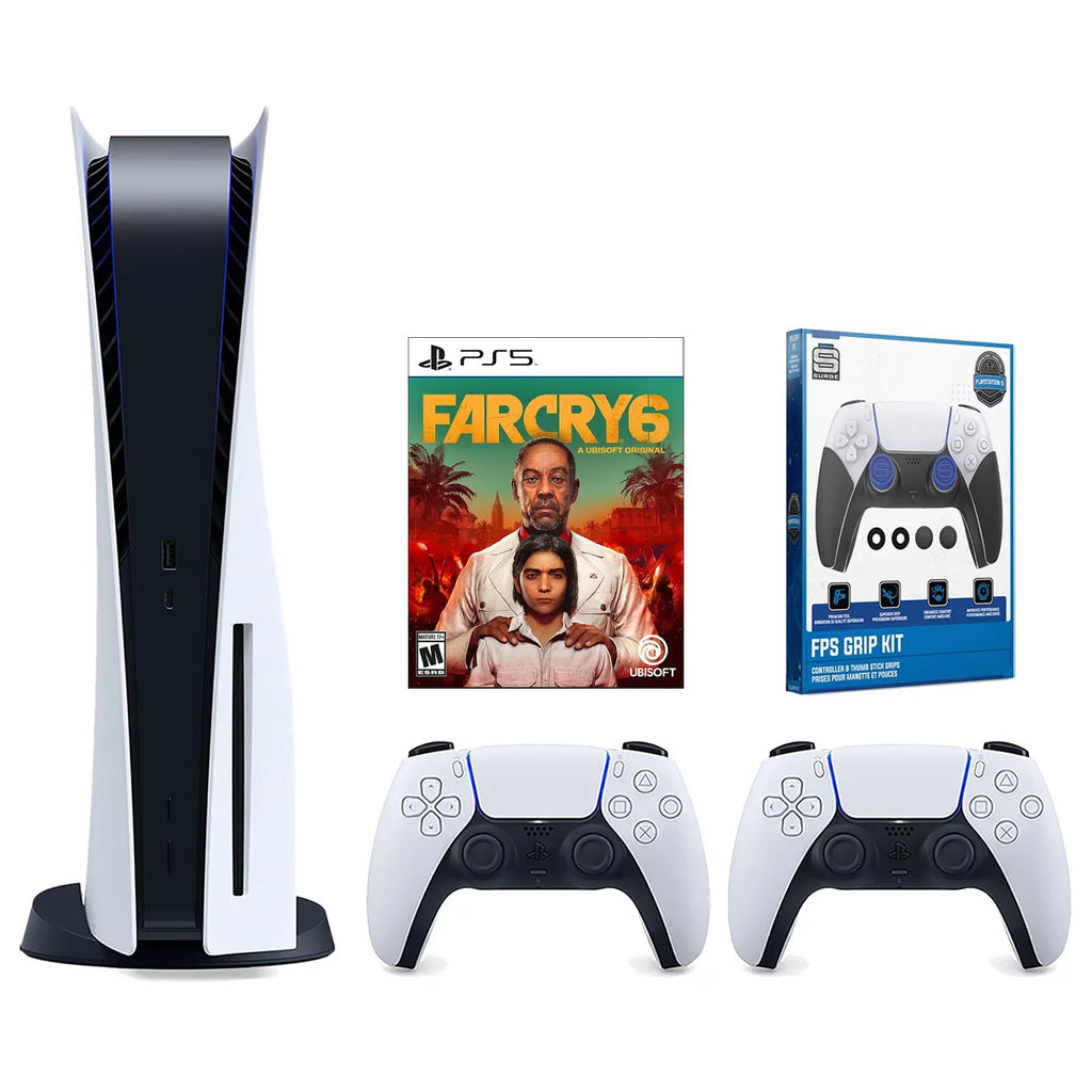 Cry Playstation White Surge Console FPS Kit Grip Extra Sony Precision 6 and Far With Version with Rings Controller, Bundle 5 Disc Aiming
