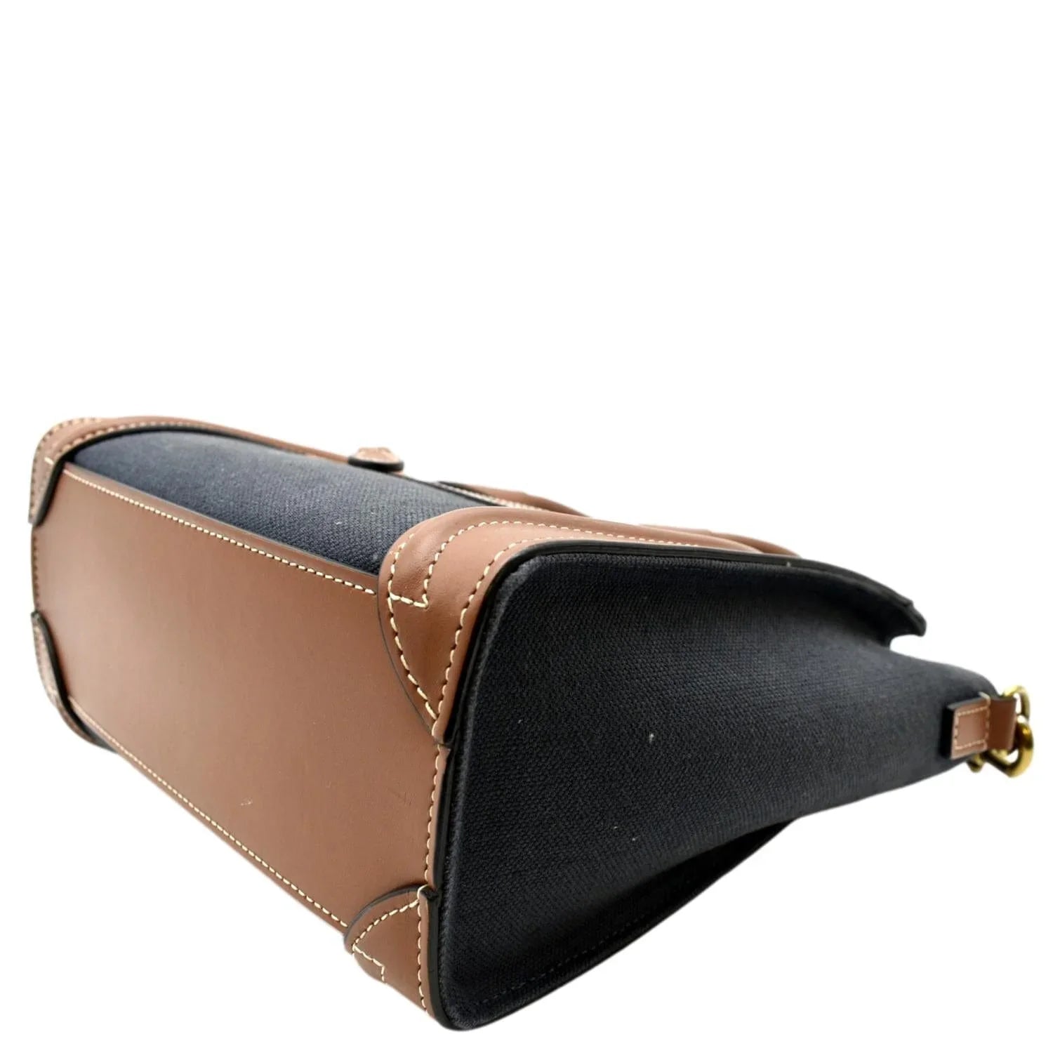 Tote Bag Leather Luggage Pre-owned Denim Bicolor Crossbody CELINE