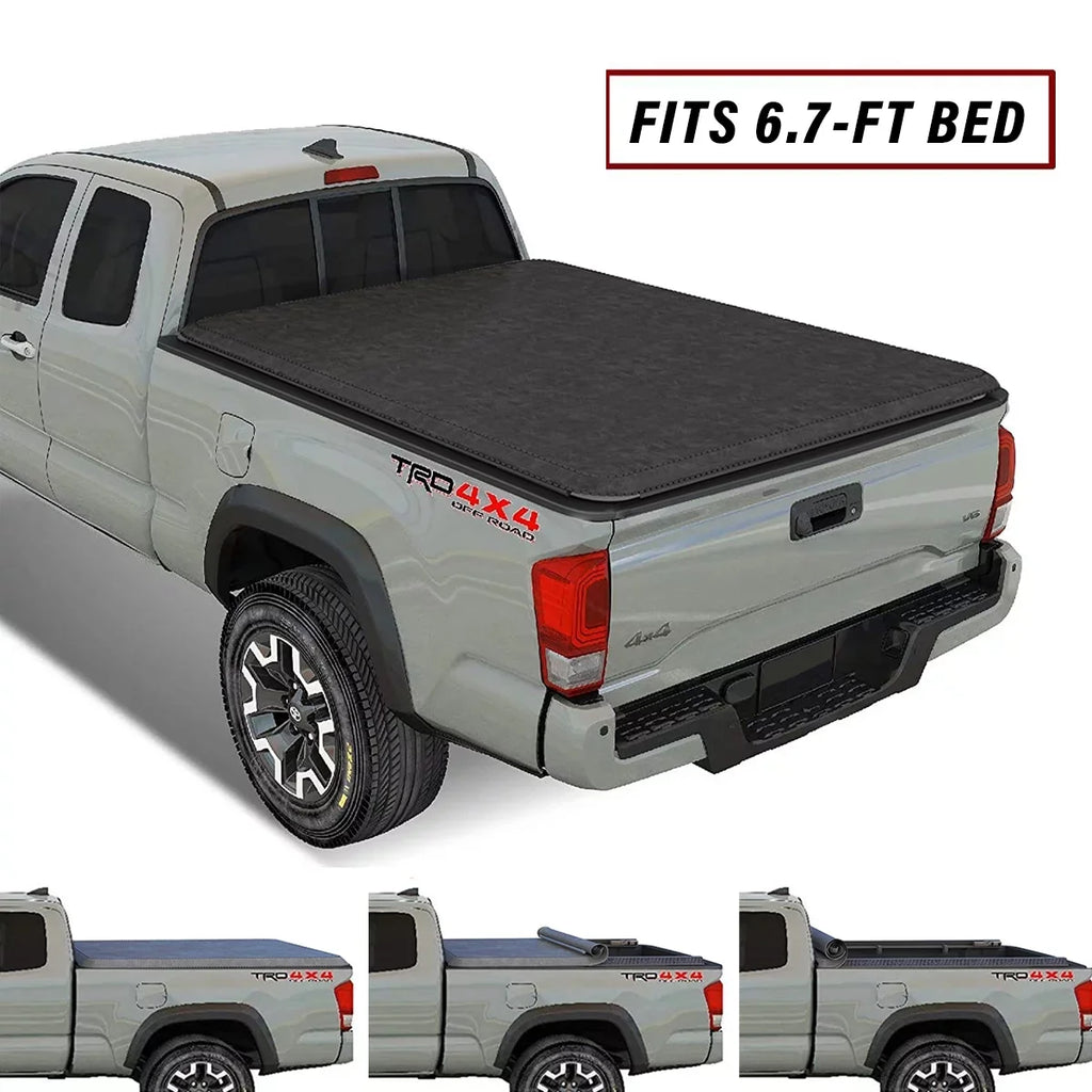 Soft Without Cover Deck (78.7") (for 2022-2024 System) Trail Edition The Kikito Truck 6.7FT w/o Rail Vinyl Tonneau Tundra Bed Bed Roll-Up for Models