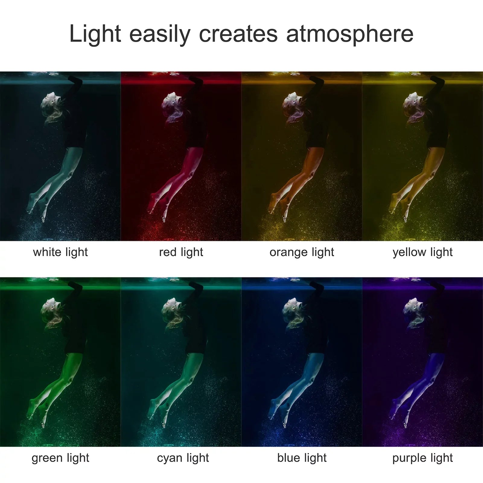 GoPro Video for CRI95+ Waterproof IPX8 Built-in for Rechargeable RGB Underwater Walmeck Photography Diving 40M Fill Replacement 8 Dimmable Underwater Battery Andoer Snorkeling Video SL-20 Modes