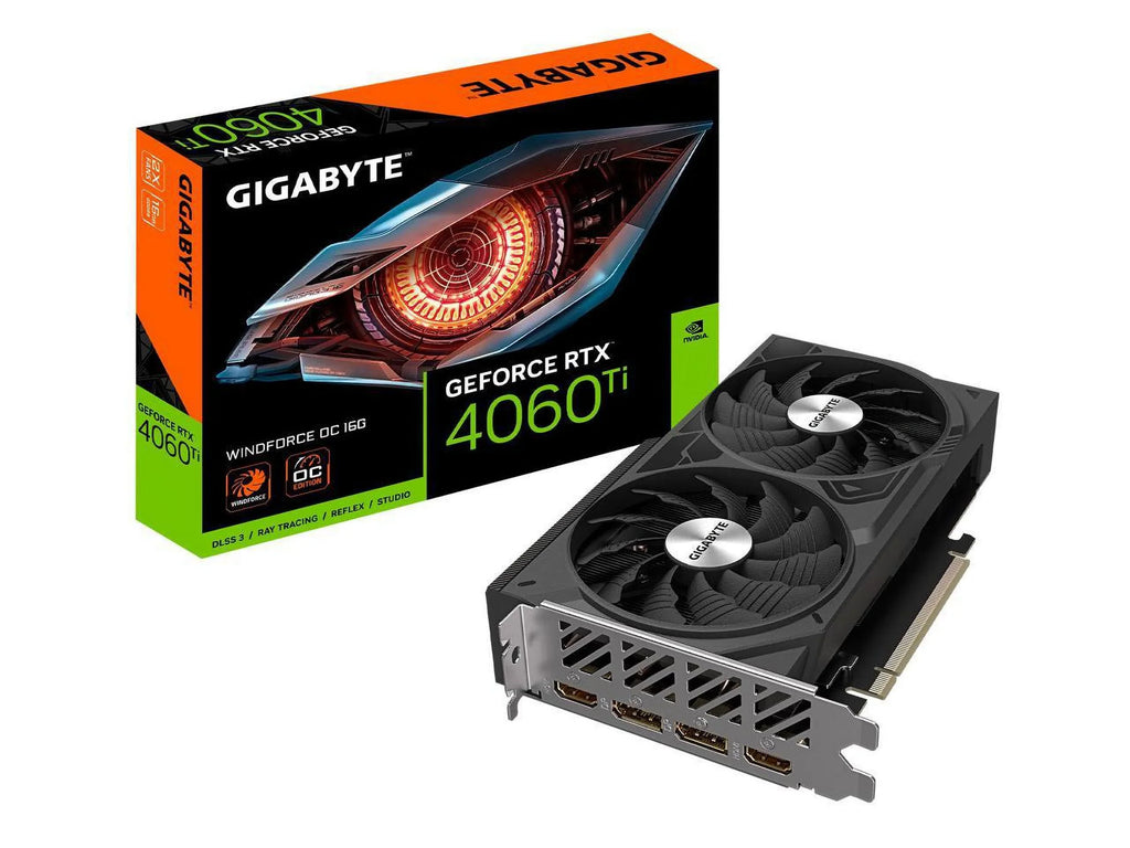 16GB 16G 4060 2x Fans, Video Ti Card, GDDR6, WINDFORCE WINDFORCE GV-N406TWF2OC-16G RTX GeForce OC GIGABYTE 128-bit Graphics Card