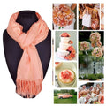 Wrap, Shawl, Scarf Shawl of Set Wedding Peach Bridal 10 Bridesmaid Pashmina Shawl,
