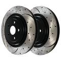3.6L 200 of Black Set Avenger V6 PR63060LR AutoShack Drilled and 2014 for 2008-2009 Chrysler FWD Front Passenger 2013 2012 2 Replacement Slotted Caliber 2.4L Rotors Driver 2012-2014 Brake Side Dodge
